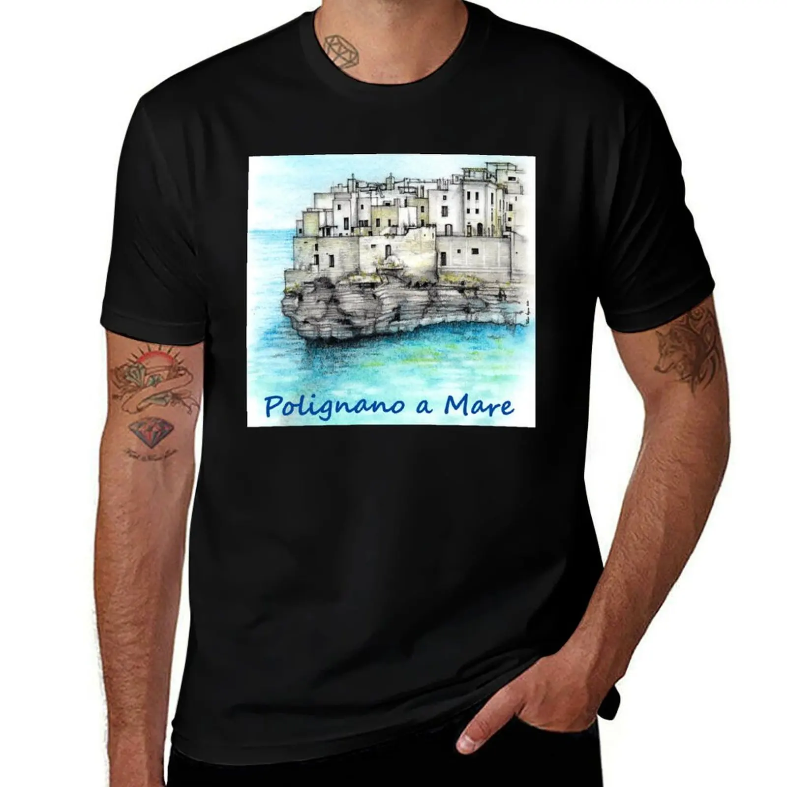 Polignano a Mare T-Shirt Plus Size All Match Tee Shirt T-Shirt