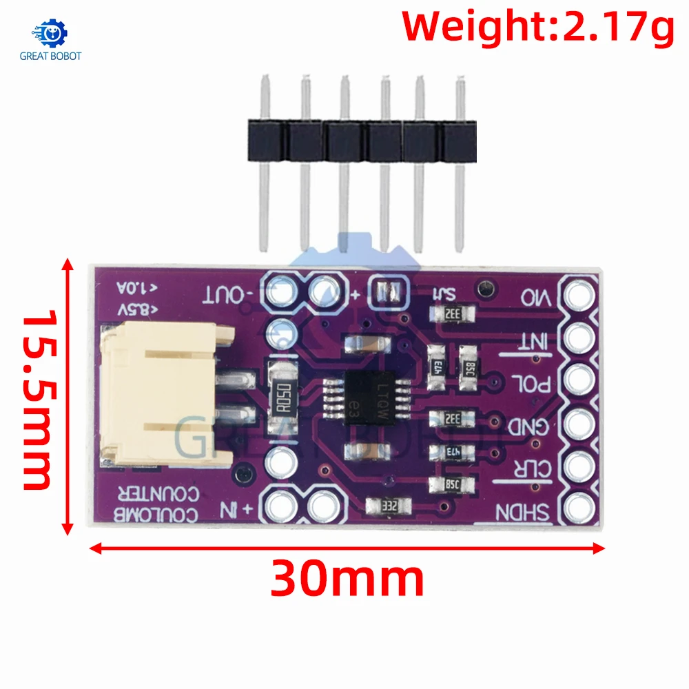 LTC4150 Coulomb Counter Module: High-Precision Battery Current Sensor for Charge-Discharge Detection