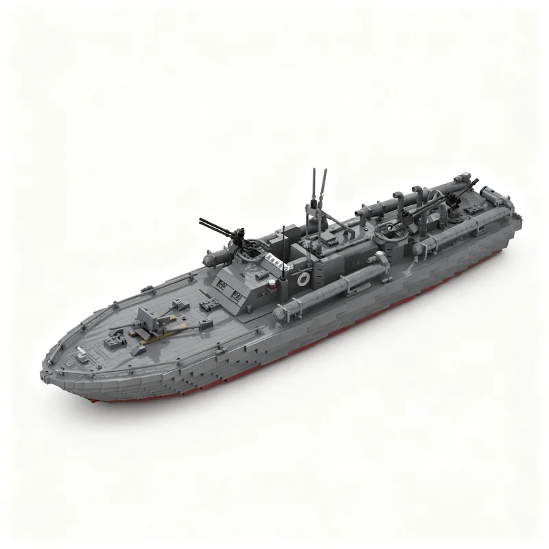 2926PCS MOC Creative Model Torpedo Boat Pt 109 DIY Ideas Assembly Building Blocks Birthday Gift Display Decoration Building Set
