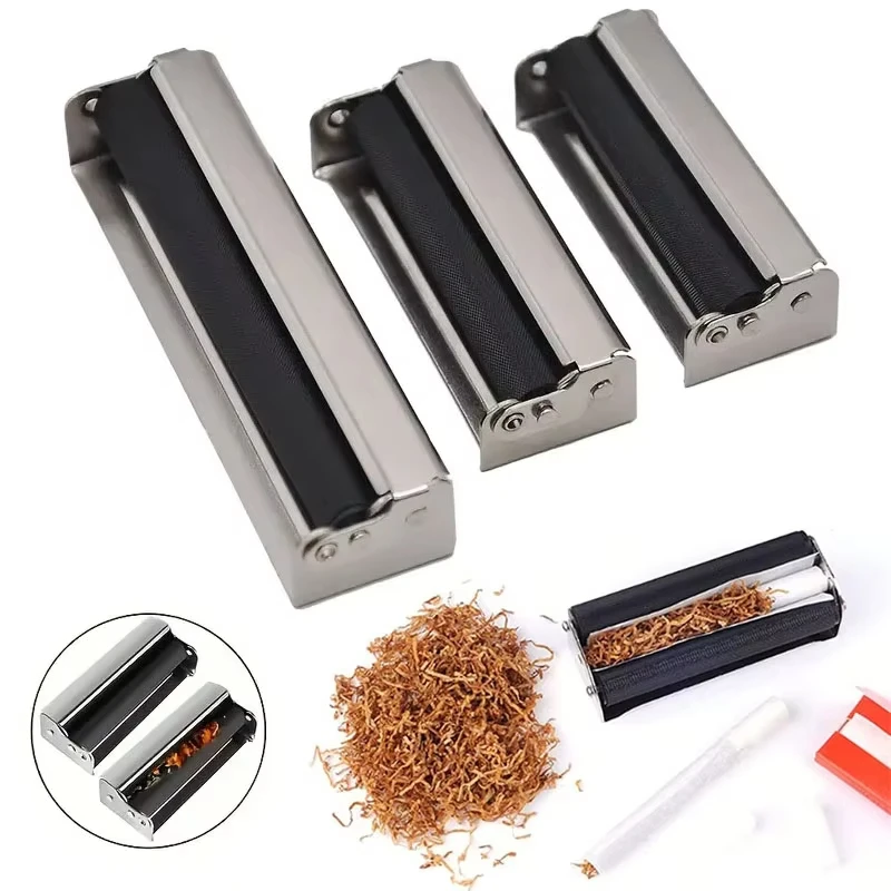 Portable Tobacco Roller Cigarette Maker Cigarette device 70mm Rolling Machine Metal Smoking Accessories Gift for Friends