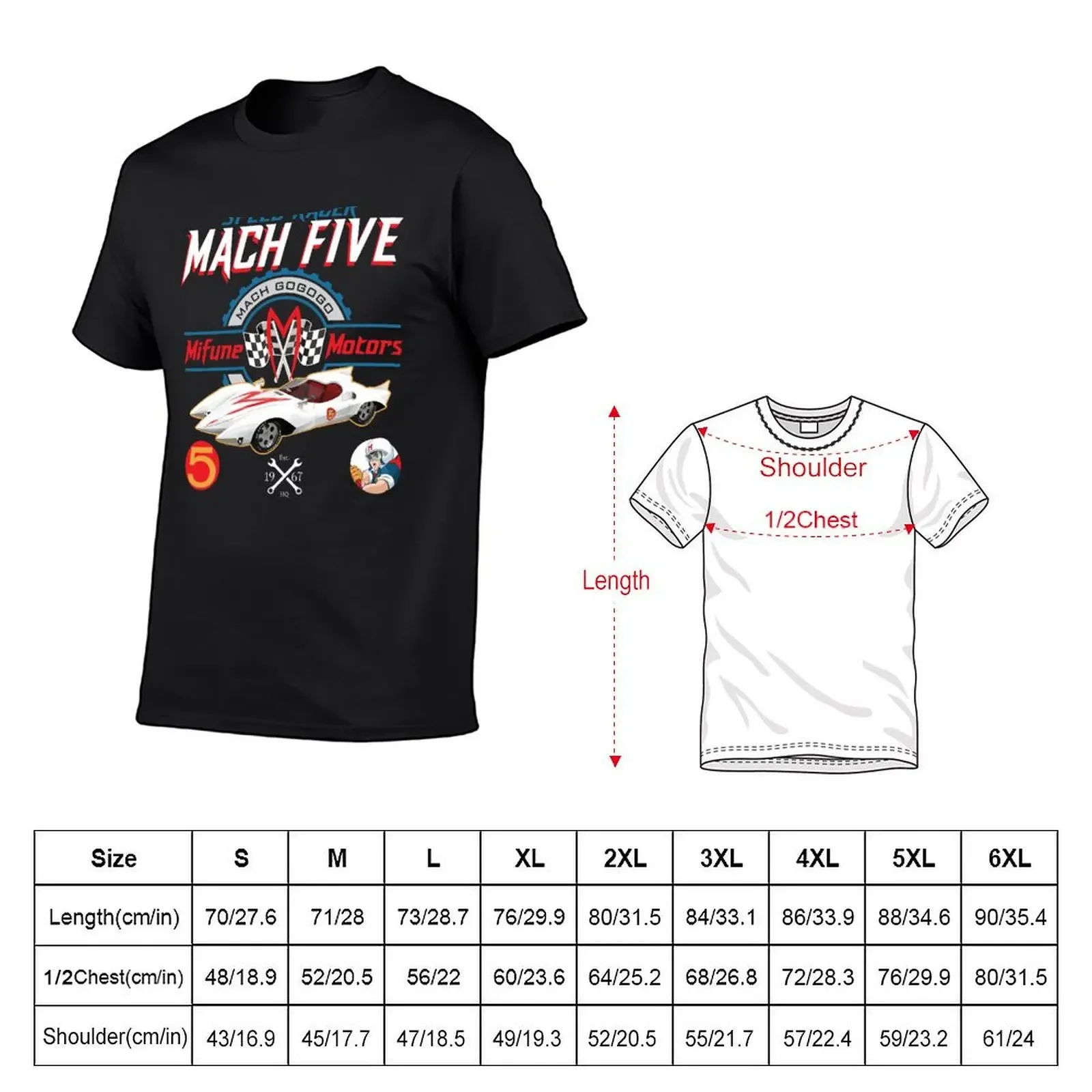 Speed Racer Mach 5 Mifune Motors T-Shirt custom t shirt plus size clothes men t shirt - view 5