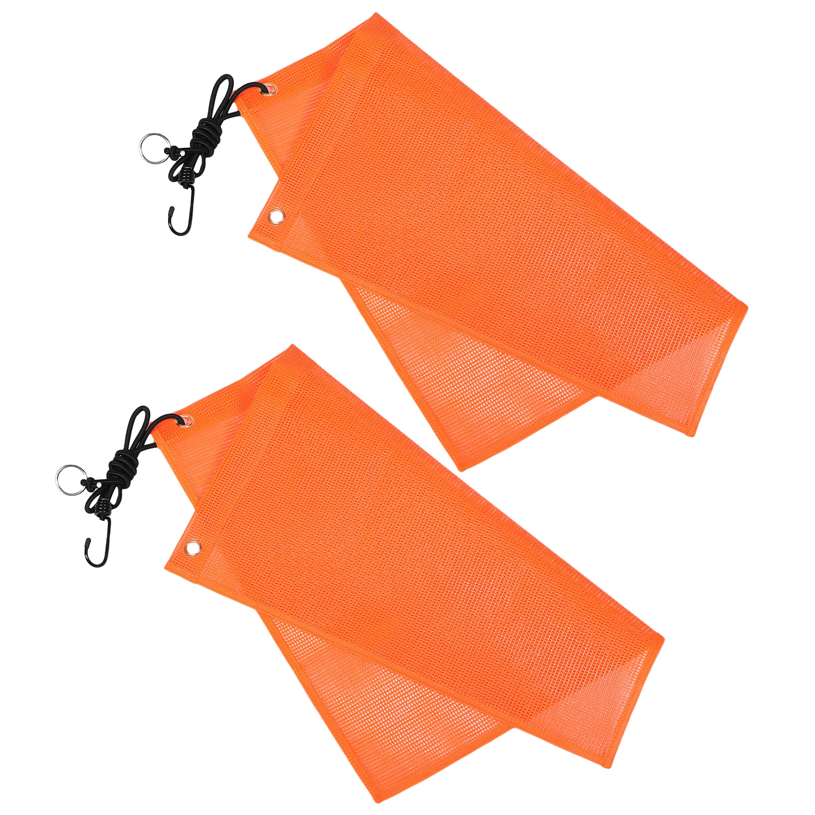 

2pcs Safety Warning Flags Durable PVC Mesh Waterproof High Visibility Signal Banner for Trucks Bikes ATV UTV Vehicles Outdoor