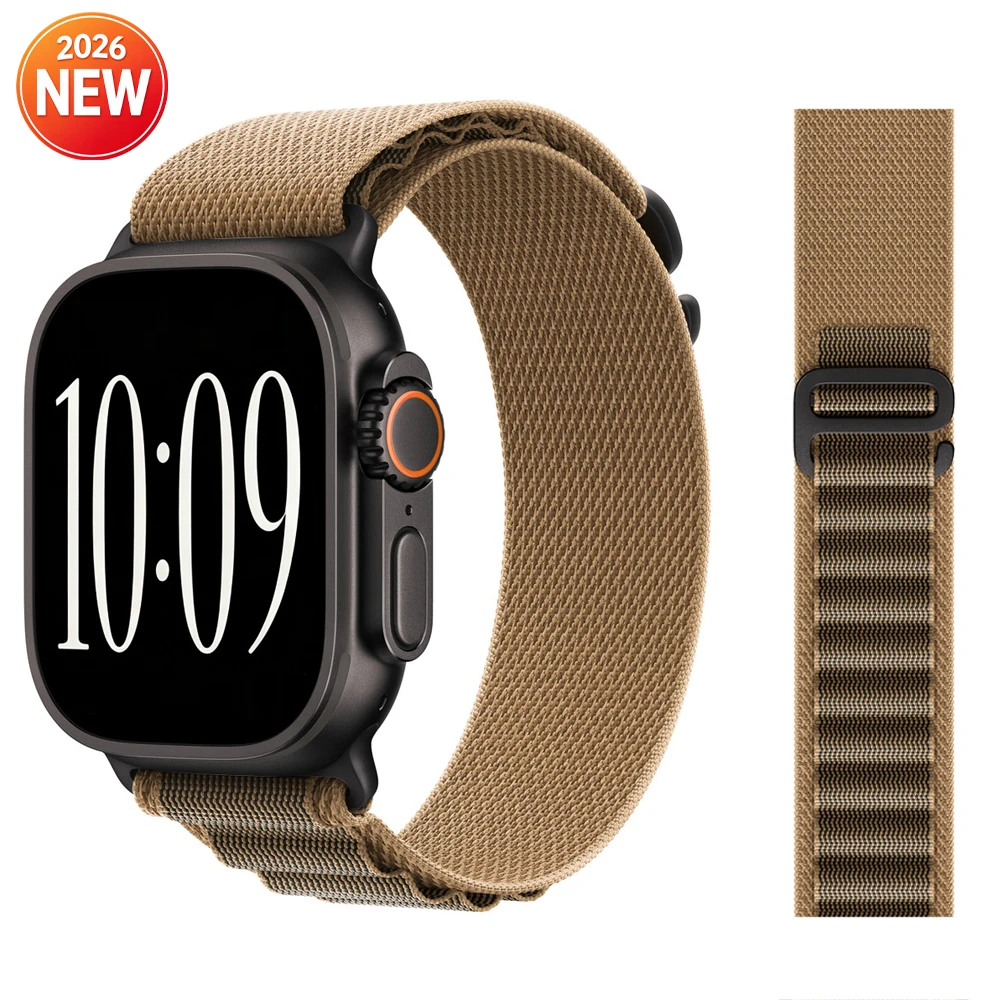 Alpine Loop-band voor Apple Watch Ultra 4 3 2, 49 mm, 45 mm, 44 mm, 40 mm, 41 mm, 46 mm, 42 mm, iWatch Series 12, 11, 10, SE, 9, 8, 7, 6.