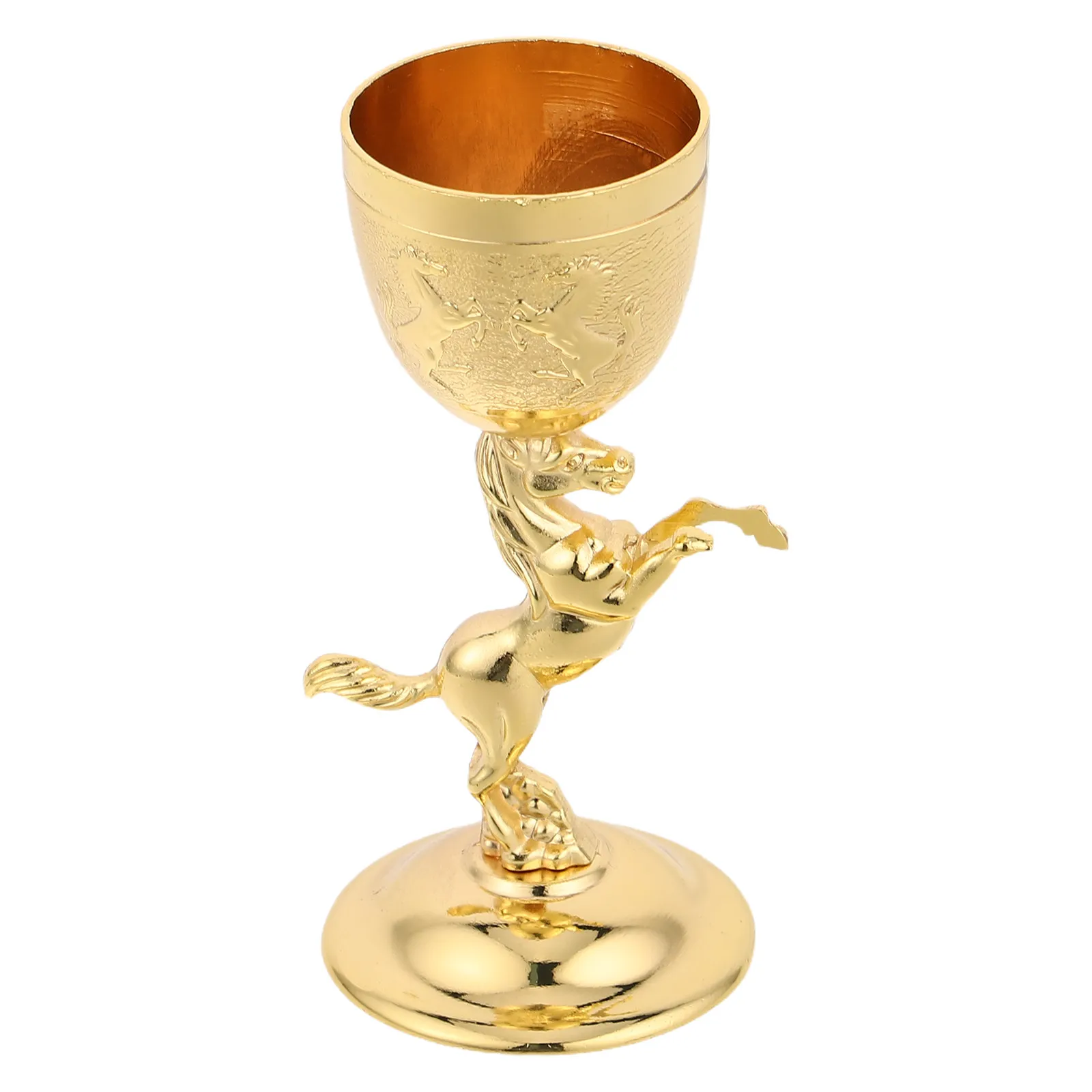 

Винный кубок в ретро-стиле с дизайном лошади, винтажный бокал для напитков, монгольский культурный декоративный металлический маленький чайный стакан