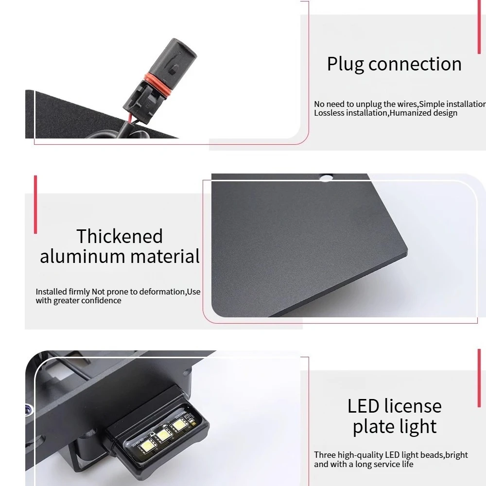 For BMW S1000R S1000RR modification foldable Tail Tidy license plate frame,Automatic flip license plate frame One-Button flip