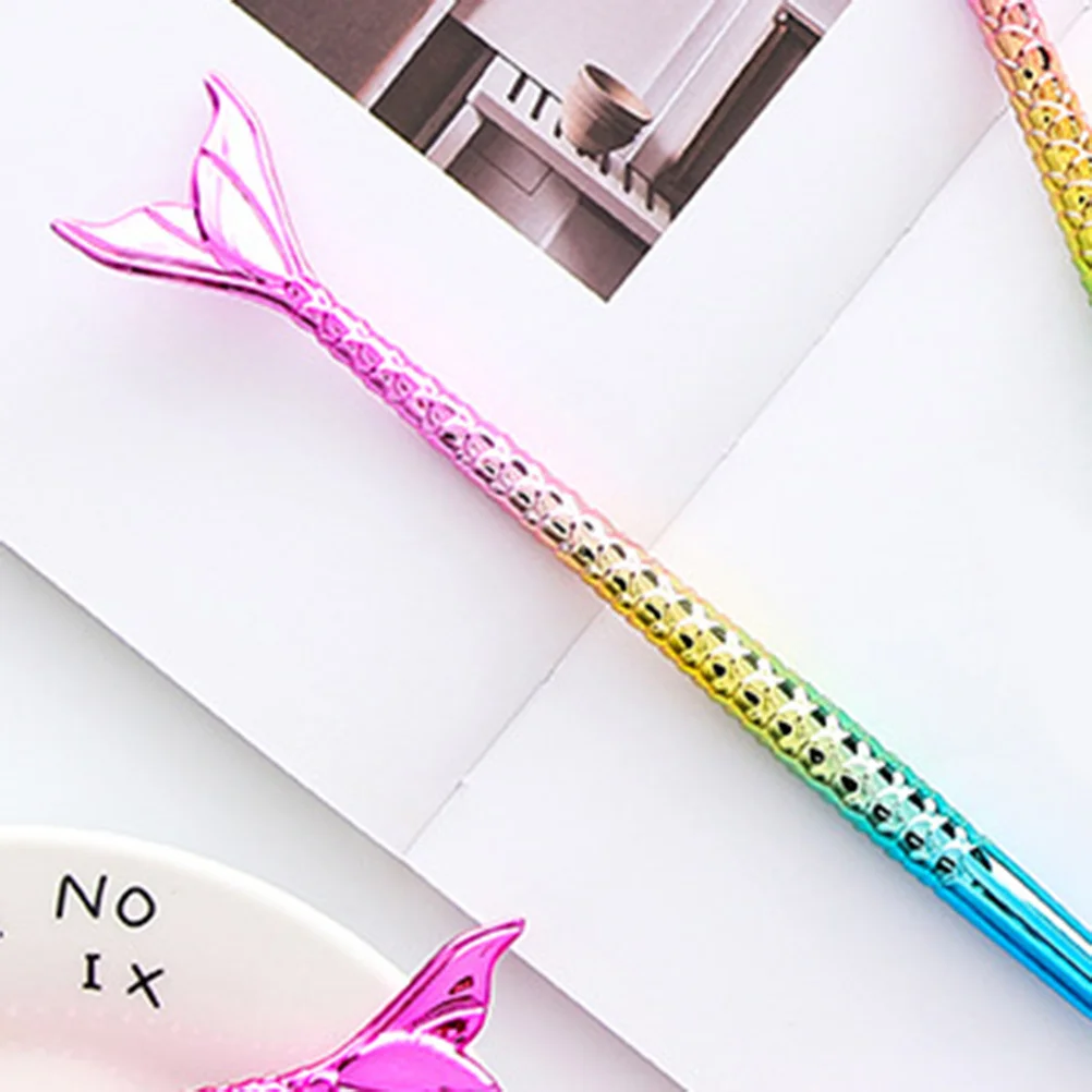 漫画のマーメイドペン、プリンセス向けの楽しいペン、フィジェットジェル、スタイリッシュなグリッター、女性向け