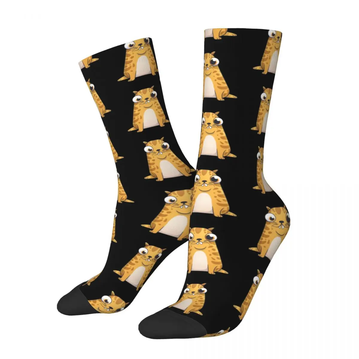 Happy Men's compression Socks CryptoKitties Retro Harajuku NFT Non Fungible Tokens Street Style Novelty Casual Crew Crazy Sock