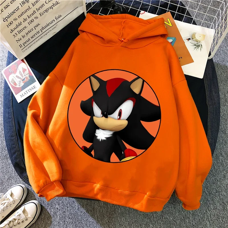 New Sonics Boys Girls Hoodie Long Sleeve Clothes Cartoon Sweatshirt Winter Kids Hooded Clothing Kawaii Tops Birthday Gifts