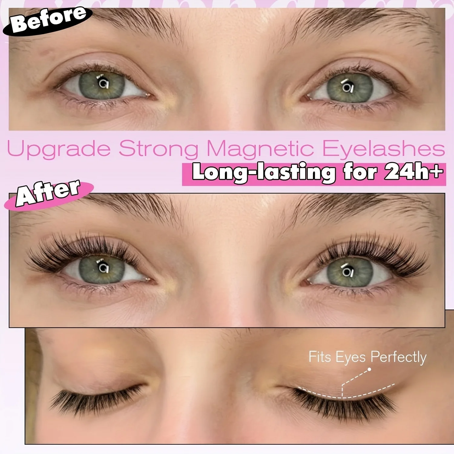 Krafty Magnetische Wimpern, Krafty Magnetische Wimpern, Krafty Magnetische Wimpern Kein Kleber erforderlich, wiederverwendbarer natürlicher Look Krafty