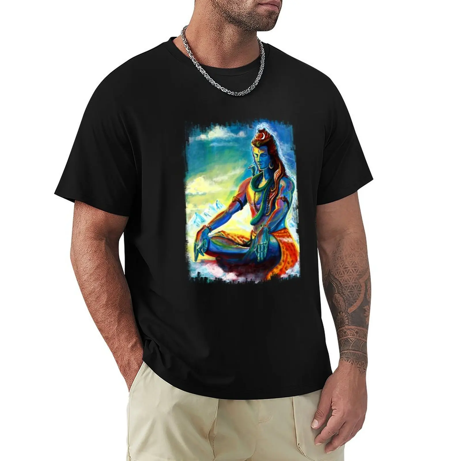 Majestic Naga Shiva in Eternal meditation T-Shirt custom shirt man clothes tee shirts for men