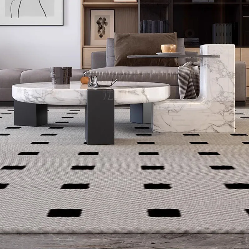 

Round Irregular Coffee Table, Trendy Simple Vintage Design, Large Size Space Saving Side Table