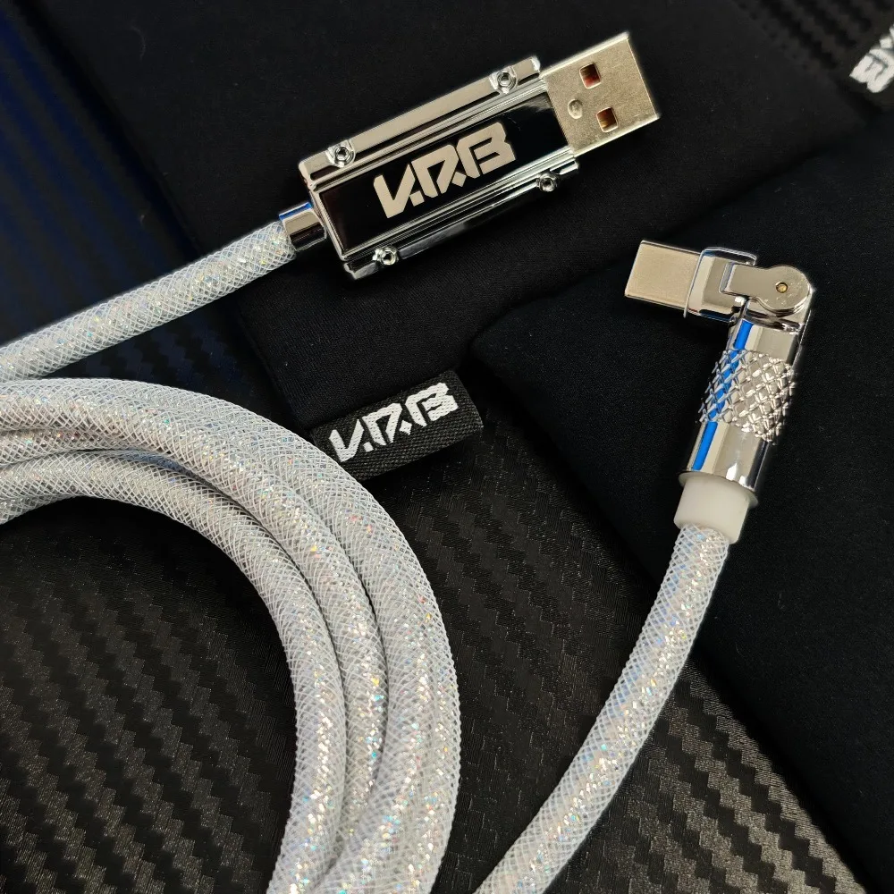 K2 E-sports Aviation Plug Cable RGB Customized 180 Degree Adjustable Light Emission 8K Magnetic Switch Mechanical Keyboard Cable