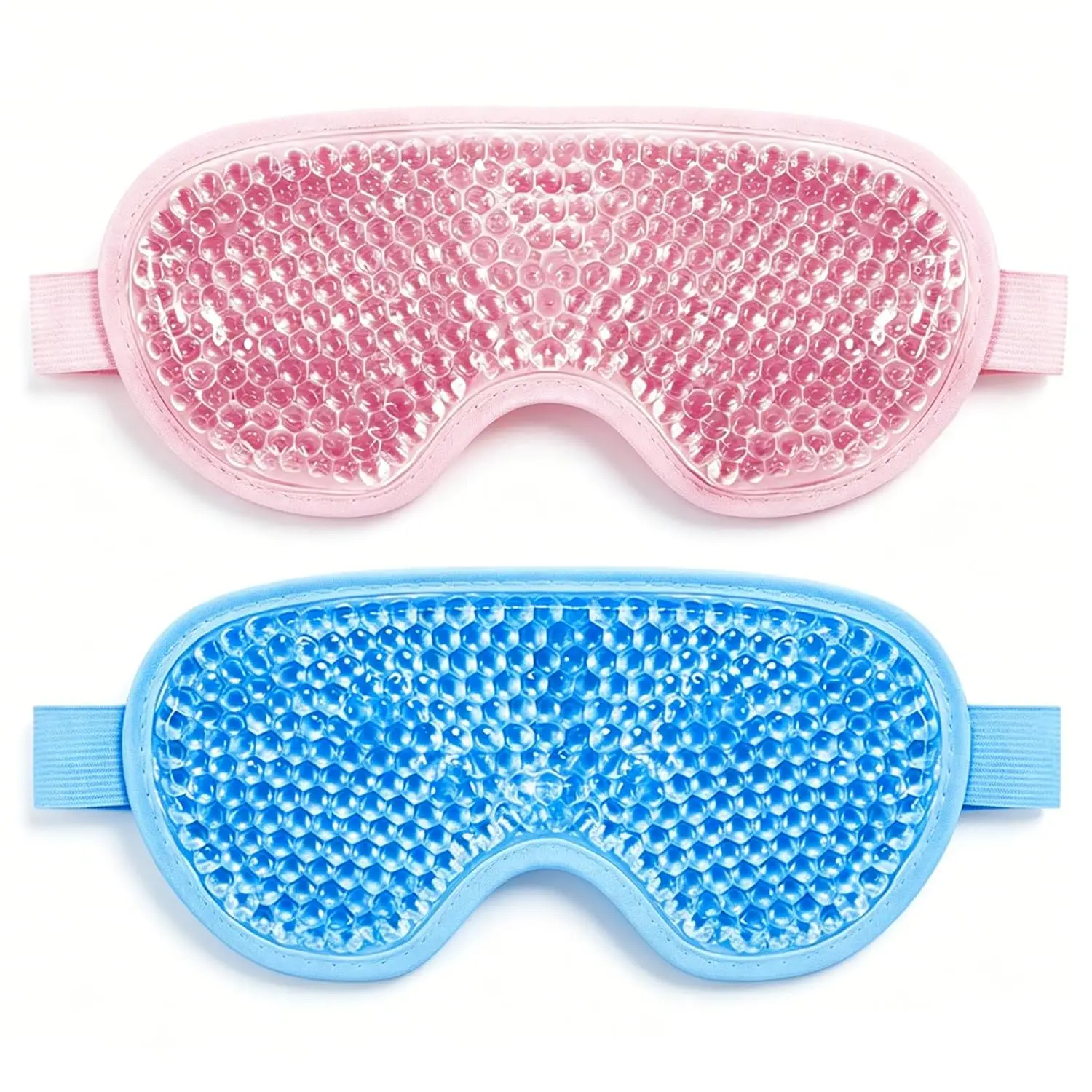 

2 Pack Cooling Eye Mask for Puffiness & Dark Circles Hot & Cold Reusable Ice Packs Full Coverage Compress Sleeping Eye Mask