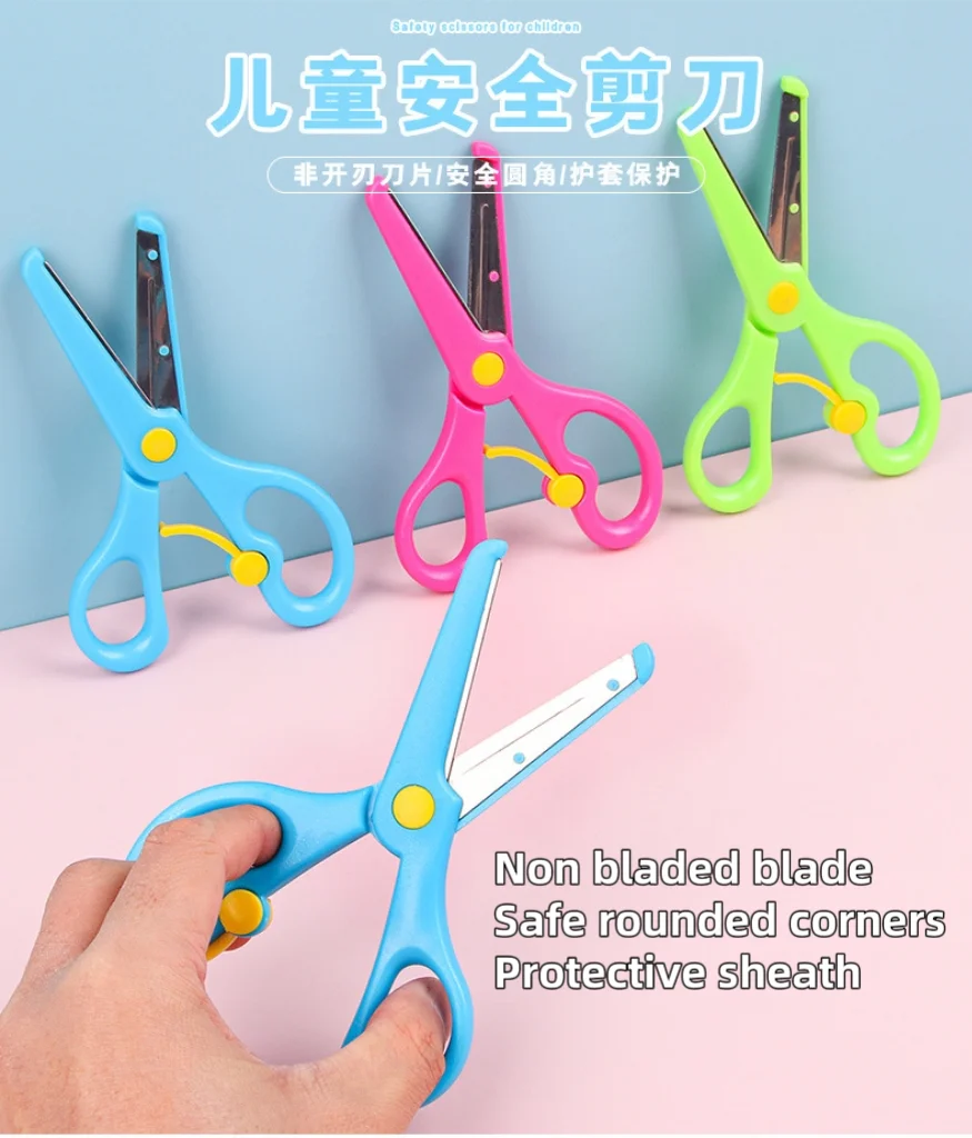 

Ножницы ручной работы, вырезки из бумаги, безопасные пластиковые ножницы с круглой головкой, художественные инструменты для студентов, канцелярские ножницы, подарки