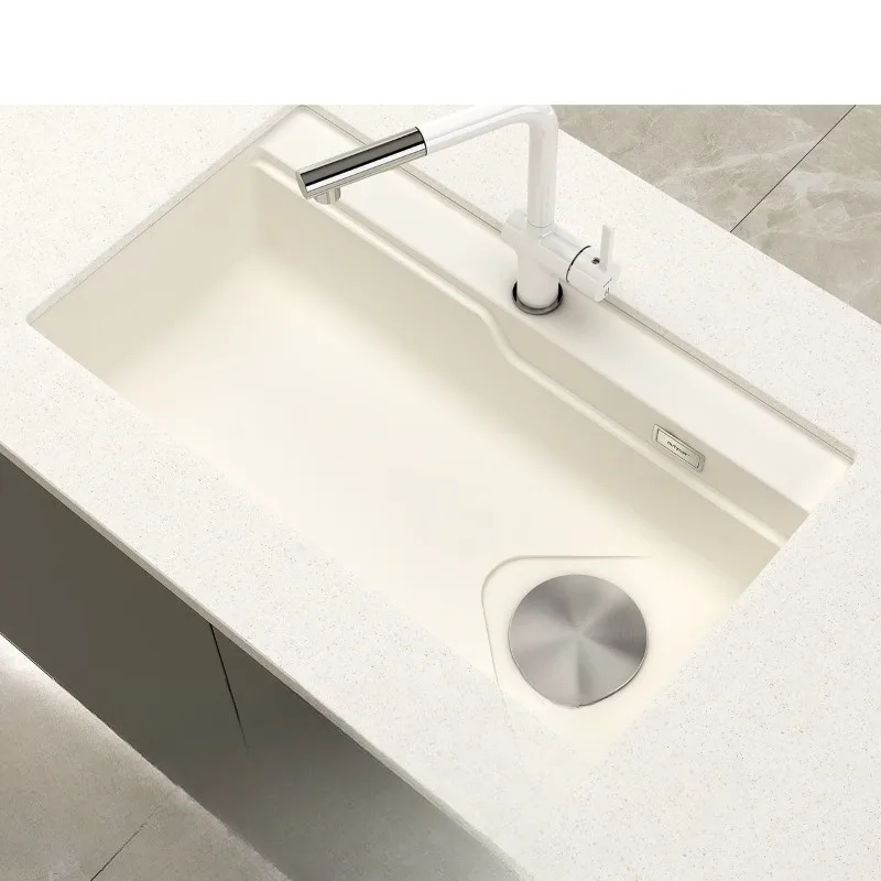 Quartz stone sink under the counter vegetable basin dishwasher set