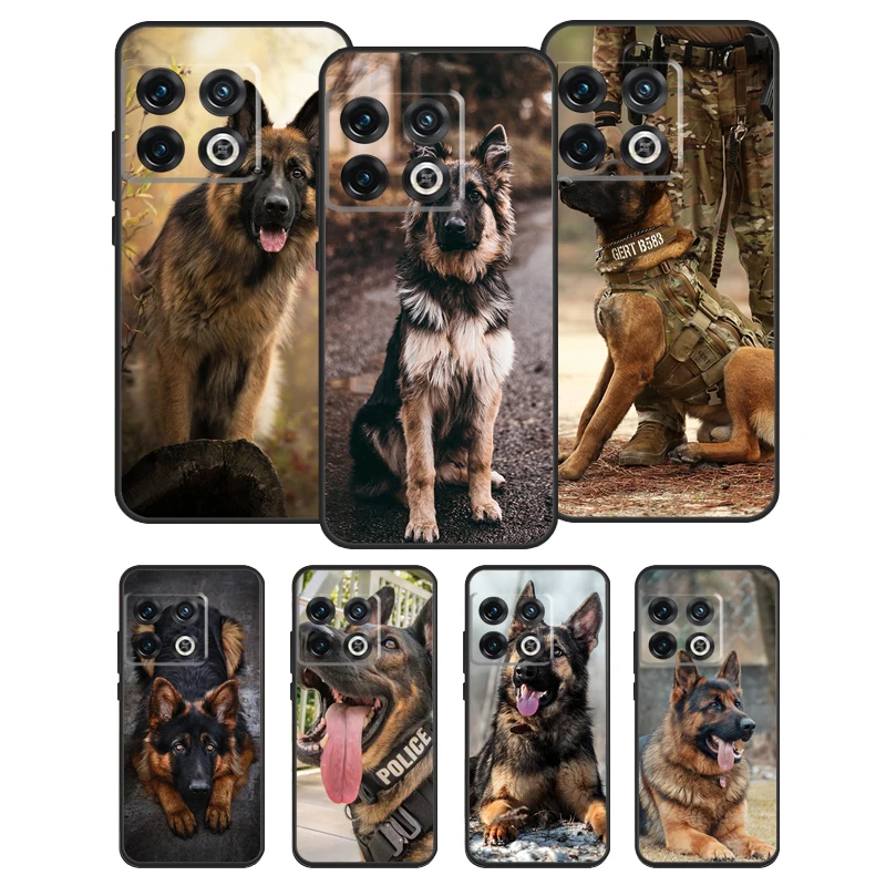 German Shepherd Dog Silicone Case For Oneplus Ace 10 9 Pro 8T Nord 2 2T N10 20 N100 200 Luxury Soft Cover Coque