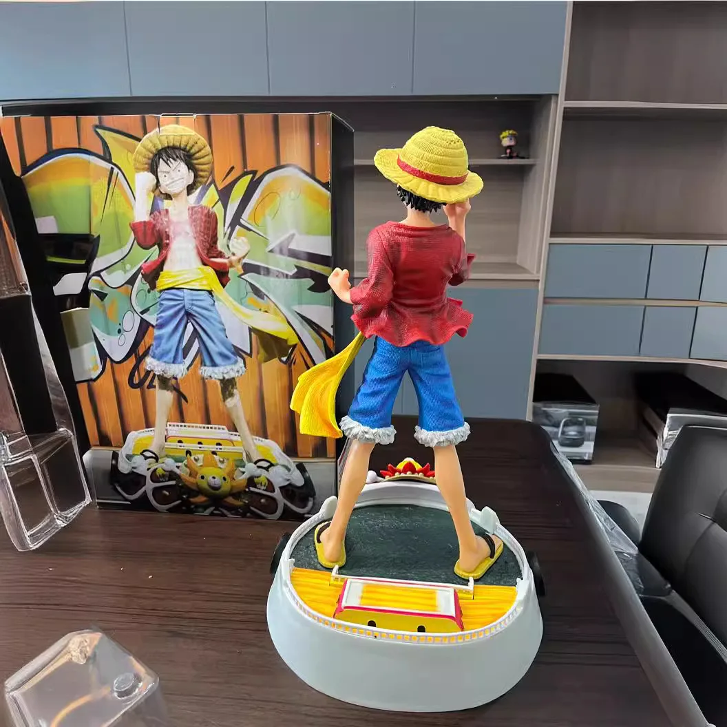 One Piece Thousand Sunny Luffy 50cm Action Figure Cartoon Statue Model Toy Room Desktop Decoration Collection Kid Birthday Gift