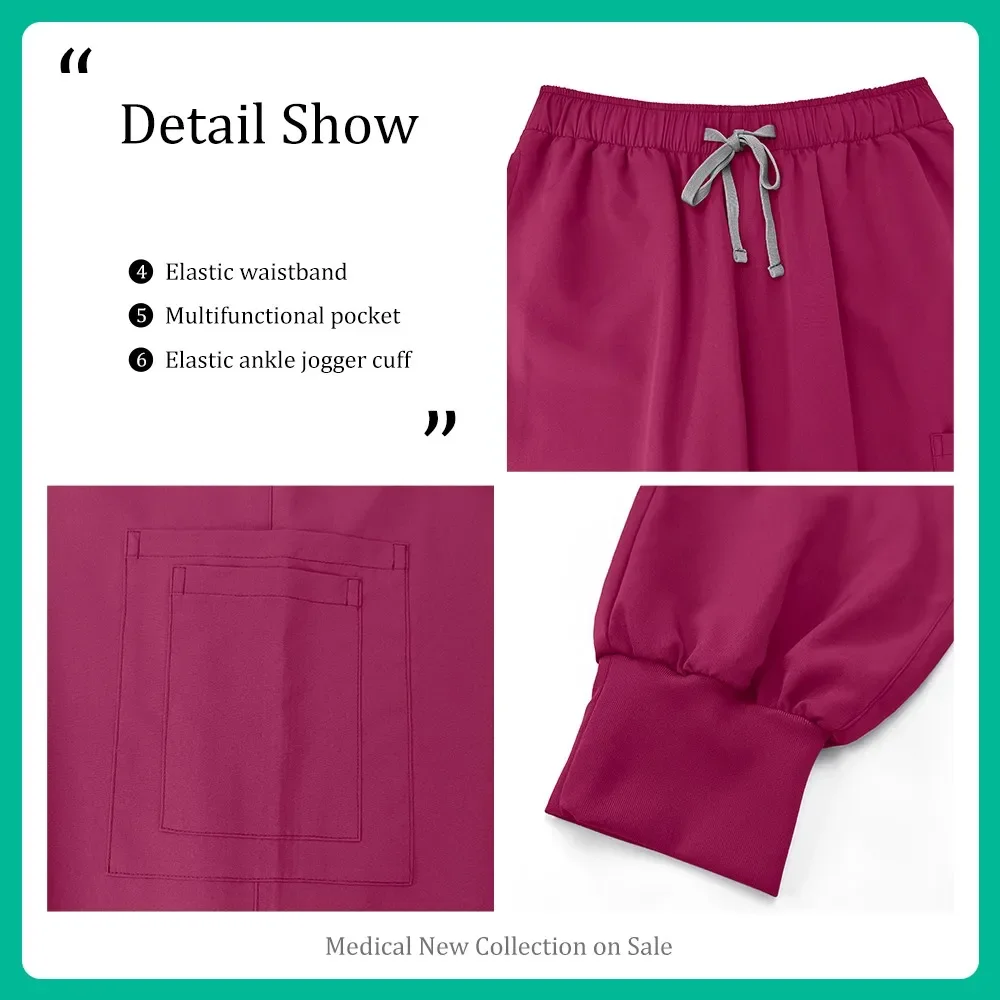 Unisex-Arbeitskleidung für die Tierpflege, bequem, hautfreundlich, Krankenhaus-Arzt-Arbeitskleidung, OP-Sets mit V-Ausschnitt, Zahnarzt-Pflegeuniform