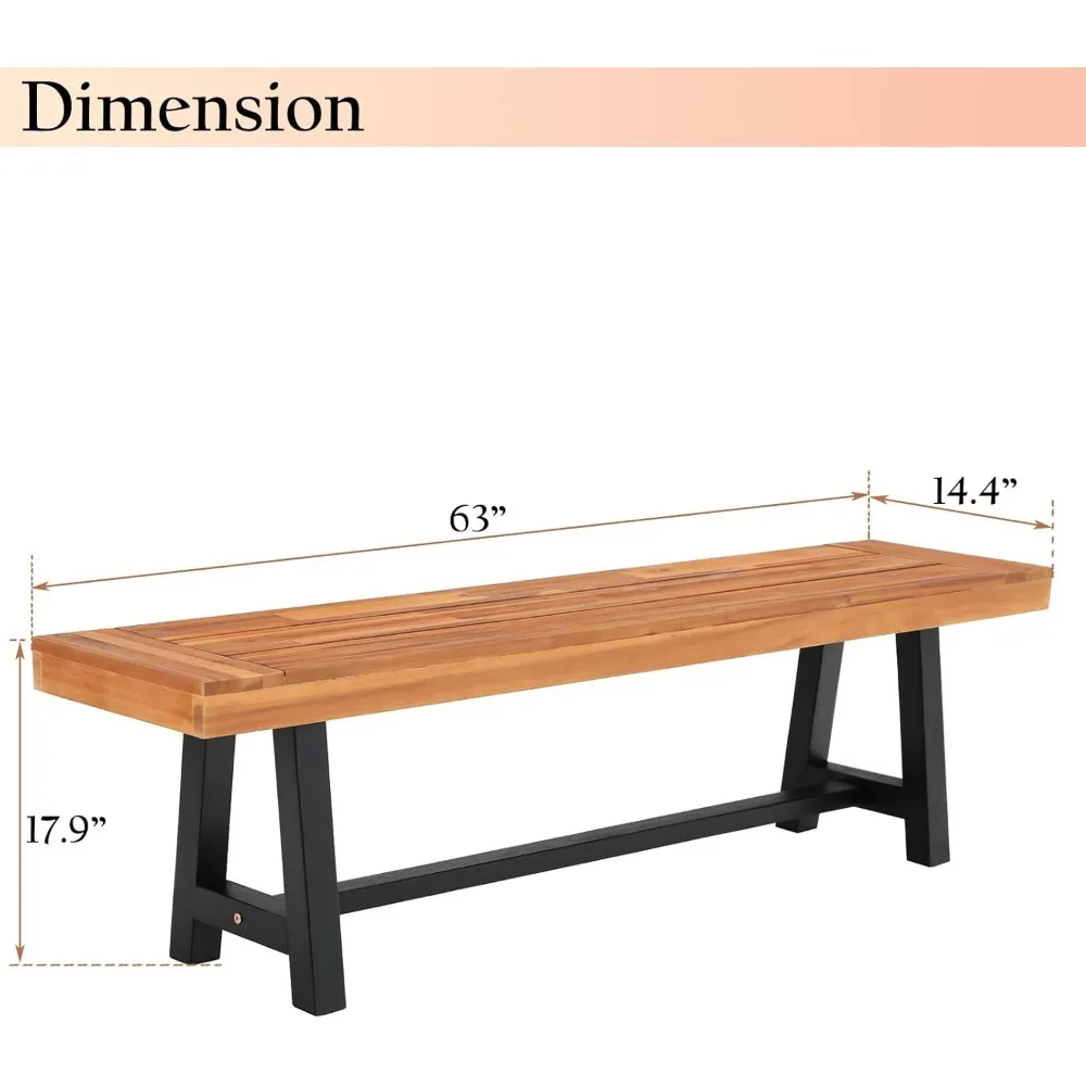 Sophia & William Outdoor Bench Garden Bench Wood 63