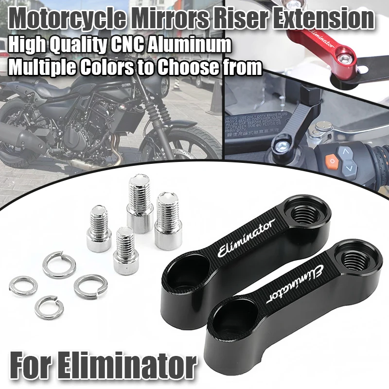 For Eliminator 500 2024 2025 10mm 8mm Rearview Mirror Extend Motorcycle Accessories Mirrors Riser Extension Bracket
