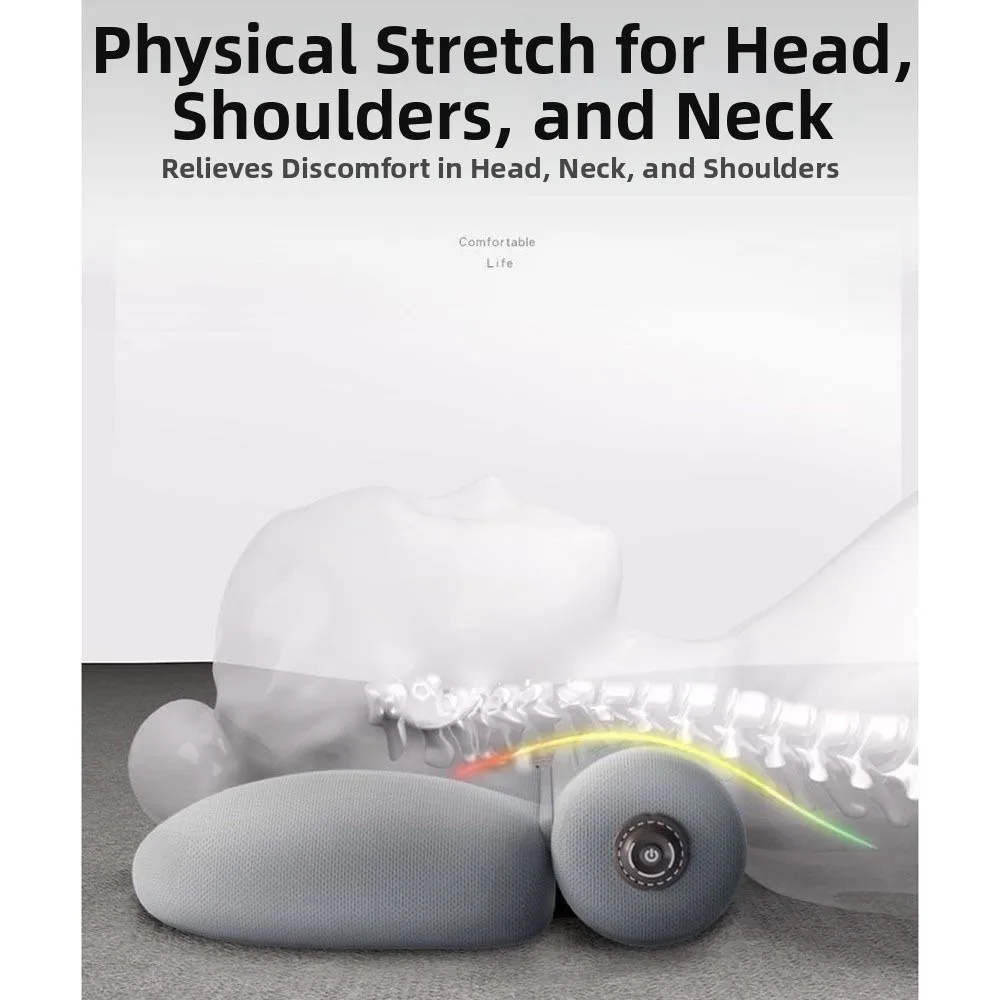 Heating Cervical Pillow Ergonomic Contour 3 Heat Modes Neck Support Cushion Cylindrical Protecting Cervical