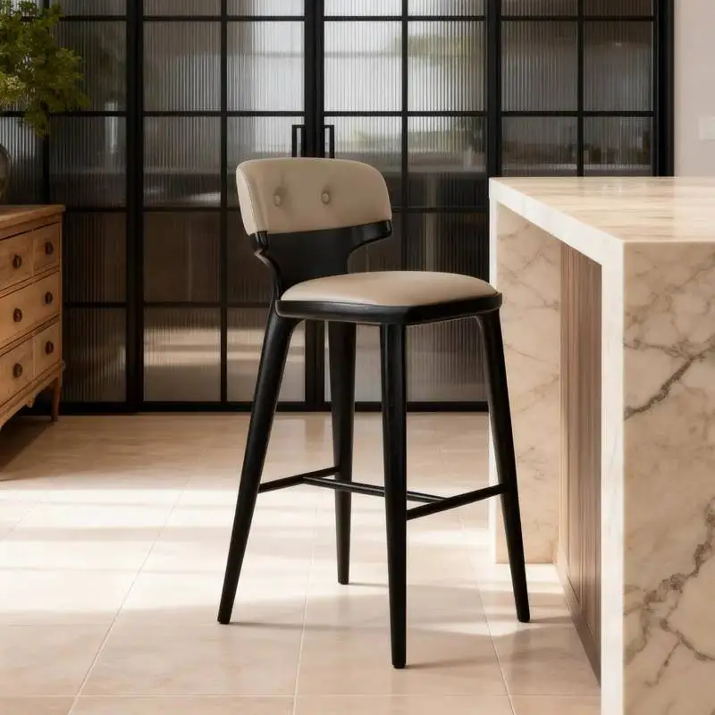 

Italian Luxury Design Bar Chair Minimalist High Ergonomic Counter Bar Chair Restaurants Cafes Sgabelli Cucina Alti Furniture