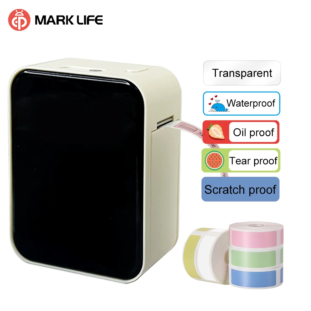 Marklife P15 Wireless Bluetooth Thermal Label Printer Mini Portable Adhesive Label Maker Fast Printing like D30 D11 D110 D101