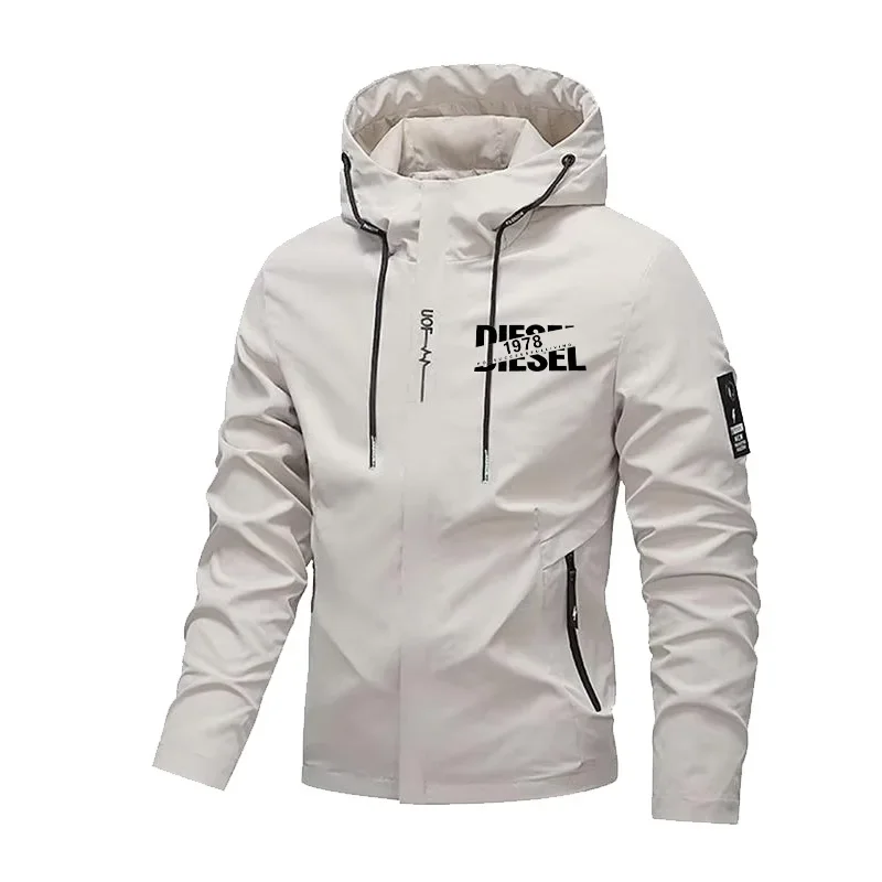 Men's Winter Hooded Jacket Casual Outdoor Sports Training Fashionable Pocket Design Classic Printed Brand Hot Selling New