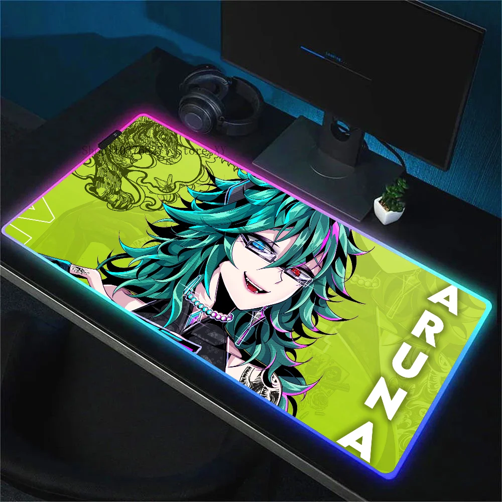 Queen Of Hearts Aruna OC Mousepad XXL RGB Gaming Mauspads HD Schwarz Gamer Zubehör Große LED