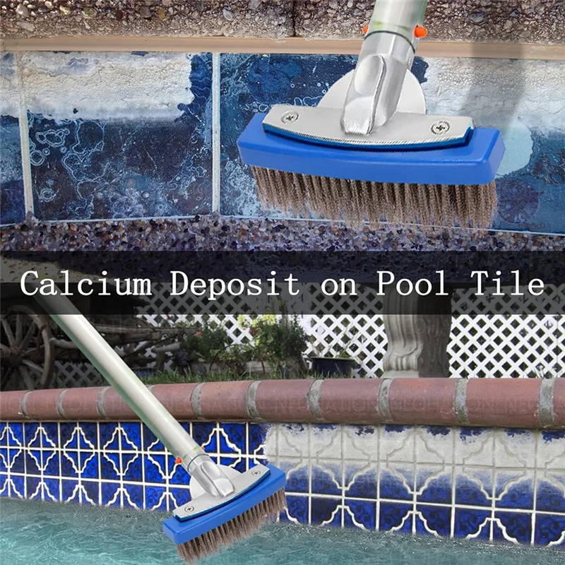 

ABAE-Pool Pumice Stone And 5 Inch Stainless Steel Pool Brush Kit To Reomve Erase Rust Stain Spot In Concrete Plaster Pool Spa