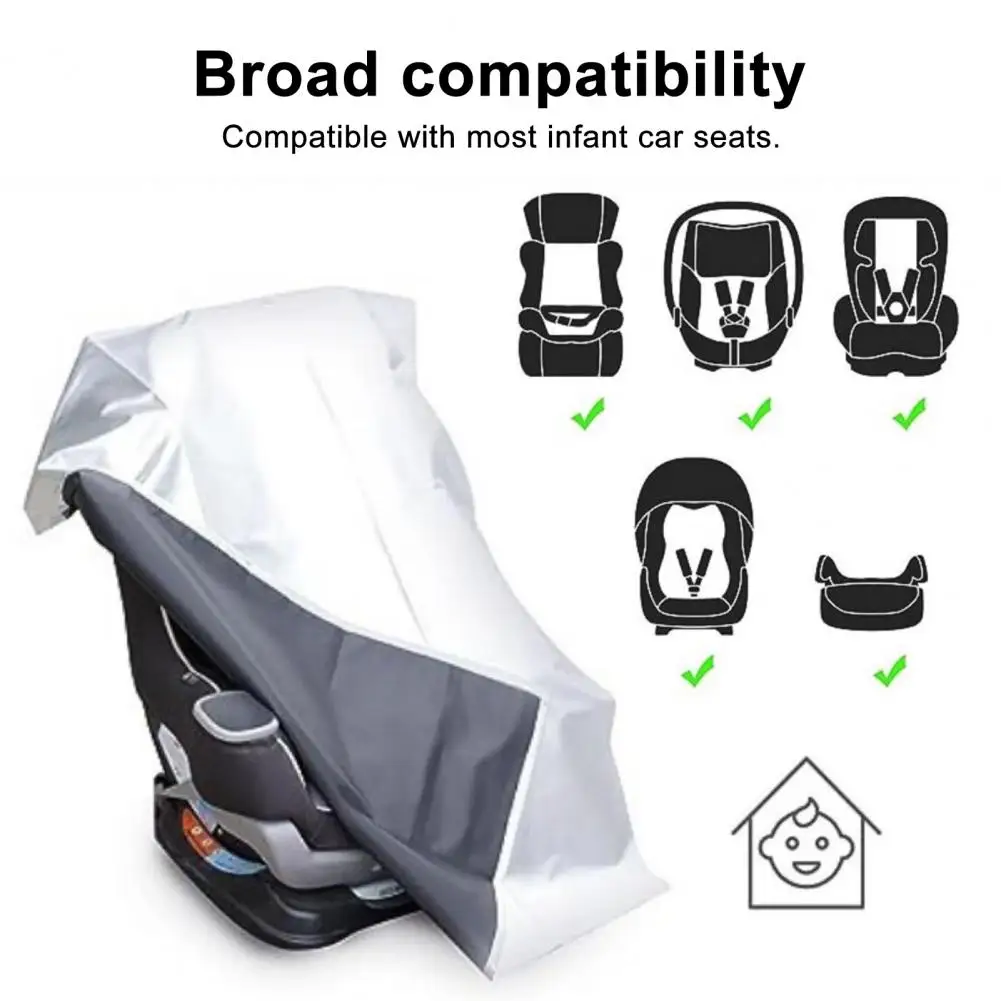 Portable Baby Safety Seat Cover Portable Foldable Baby Car Safety Seat Sunshade Cover with Reflective Uv for Infant Automotive