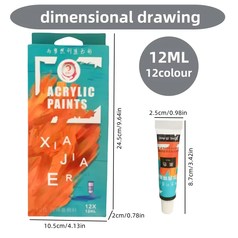 Acrylic Paint Set for Plaster Doll, Glass & Fabric, Multi-Surface Art Supplies for Students, Hobbyists & DIY Crafters