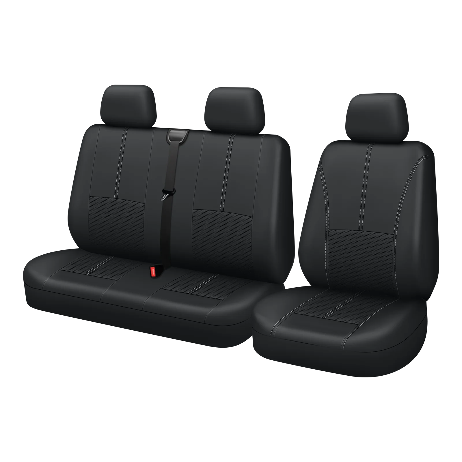 PU Leather Seat Cover Seats Covers High Quality Covers Car Interior Suitable Double Front Seats and 2+1 Back Seat For Mitsubishi