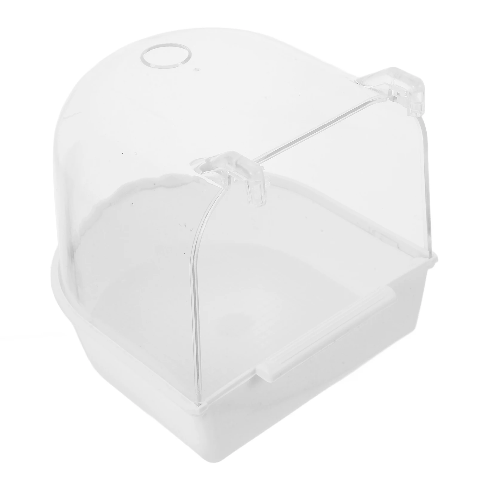 

Bird Bath Tub for Parakeet Cockatiel Small Bird Cage Pet ABS Material Easy Clean Transparent Multifunctional Hanging Bathtub