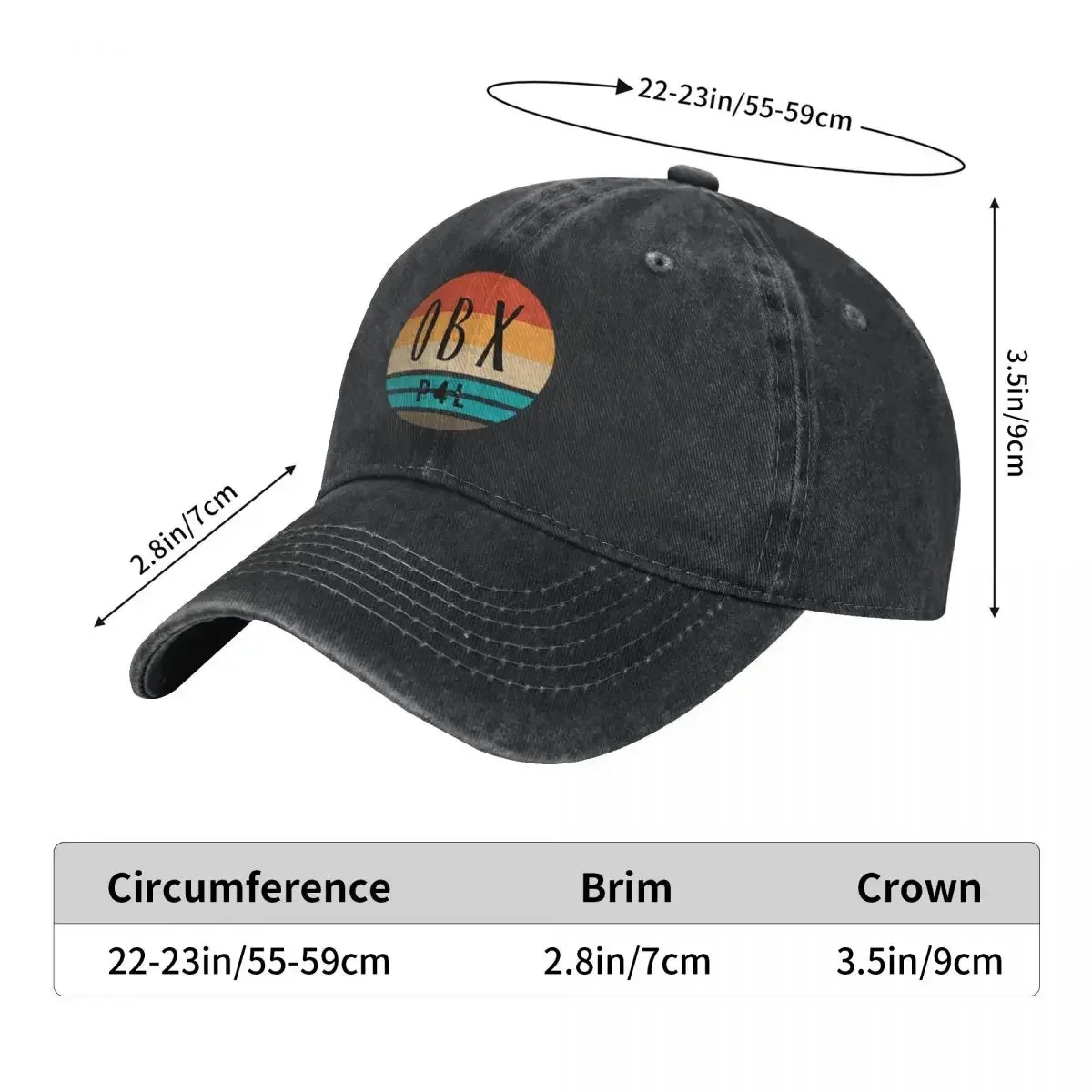 2026 OBX P4L Retro Vintage Sunset Fashion Baseball Cap Peaked  Men's Hat Women's  s