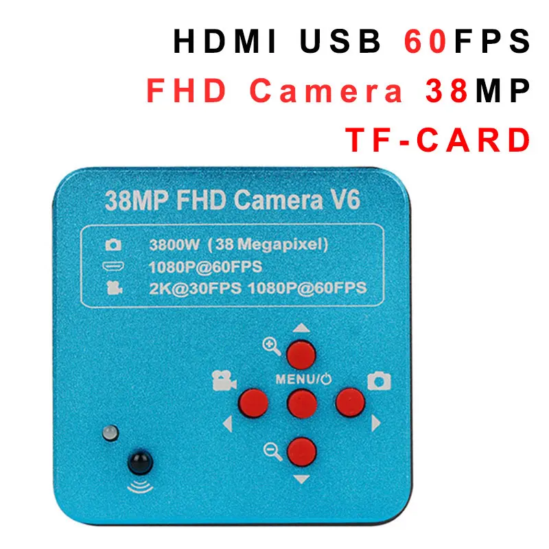 38 Megapixels Full HD 1080P 30FPS USB TF Card Video Digital Microscope Camera for Microscope Observation