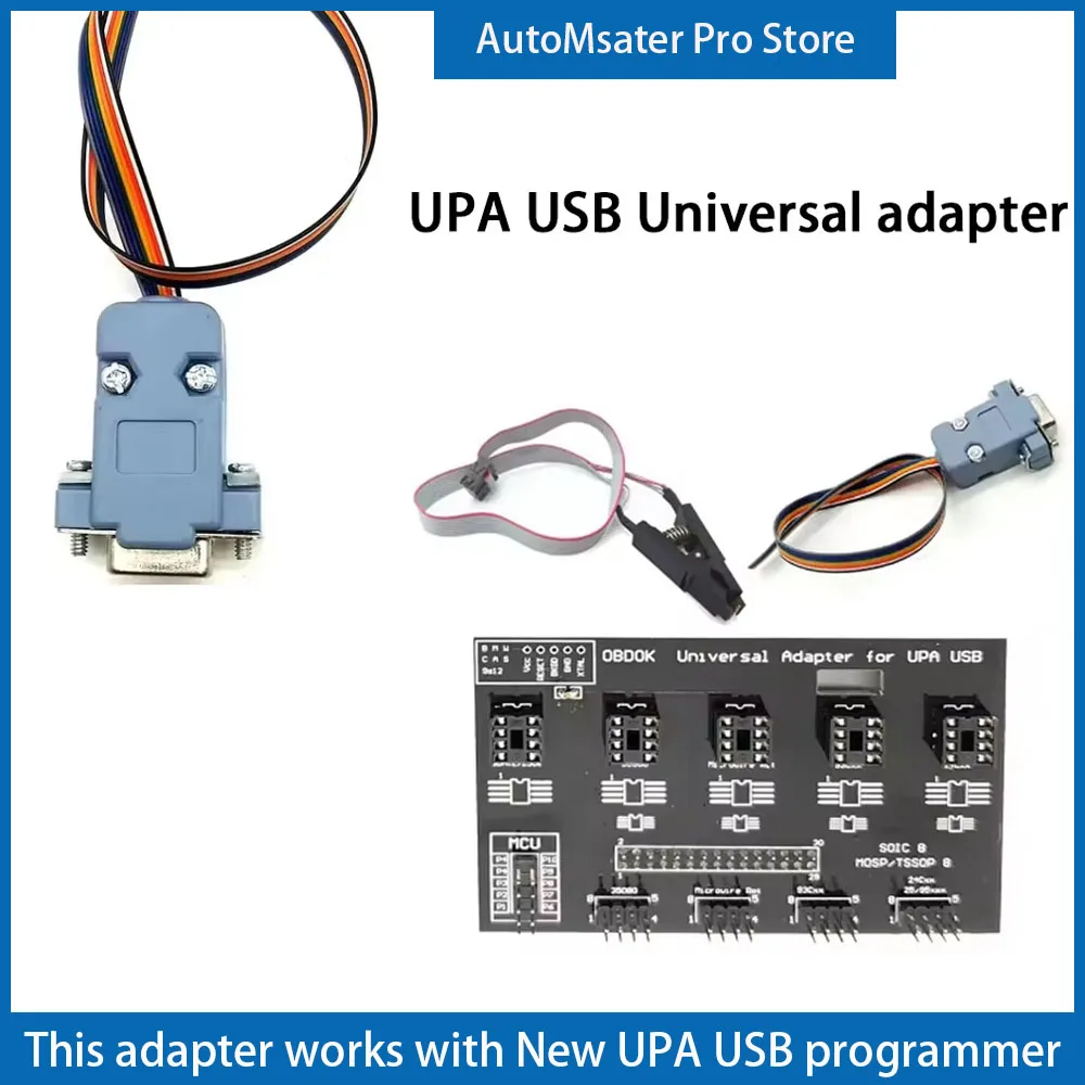 Programmeur ECU UPA USB V1.3 avec adaptateur complet, câble de réglage et outil de test SI2C/SPI, câble Microwire pour programmation EEPROM SOP8