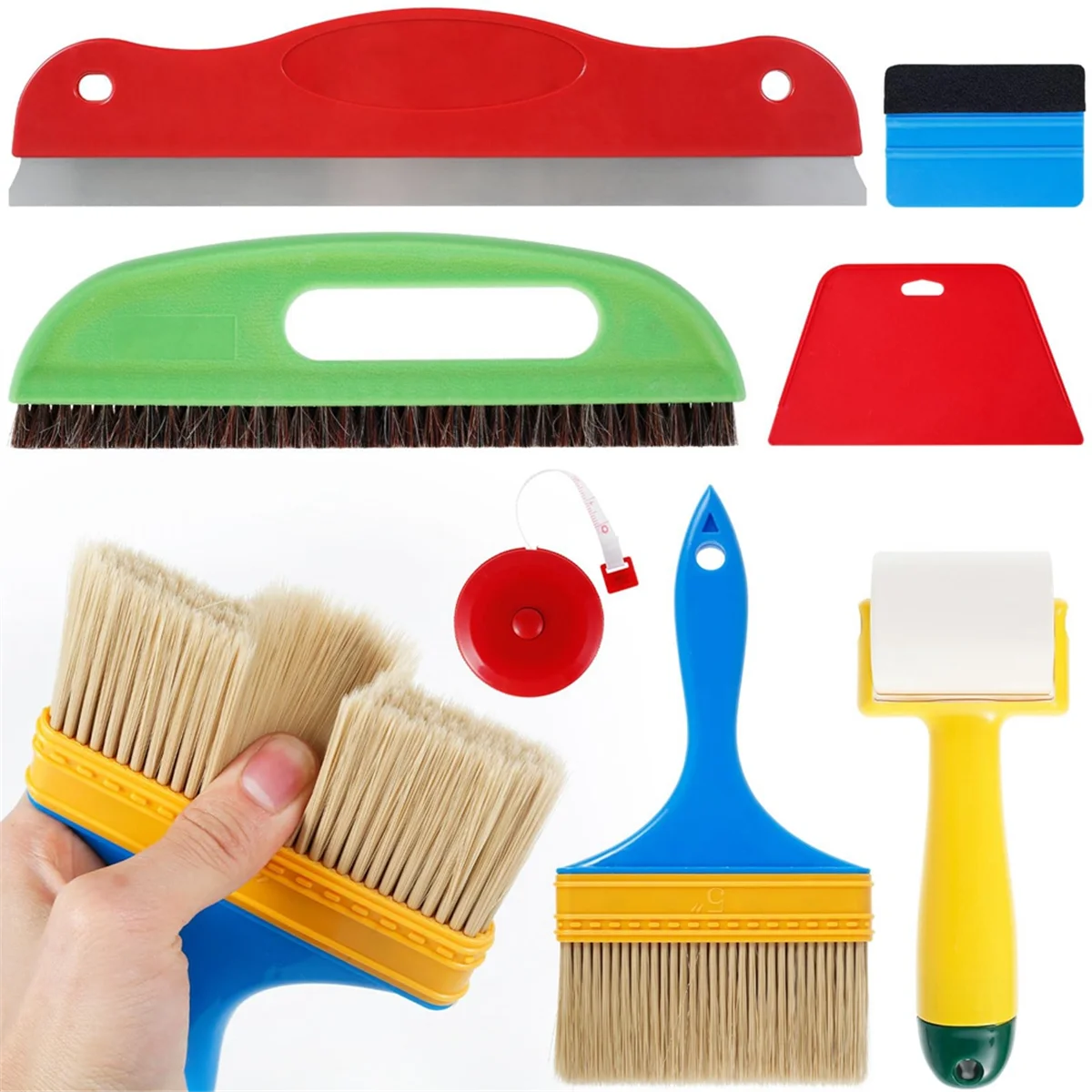 Wallpaper Tool Kit,Wallpaper Smoothing Brush,Squeegee Smoother Tool for Wallpaper Hanging, Contact Paper,Wallpaper Paste