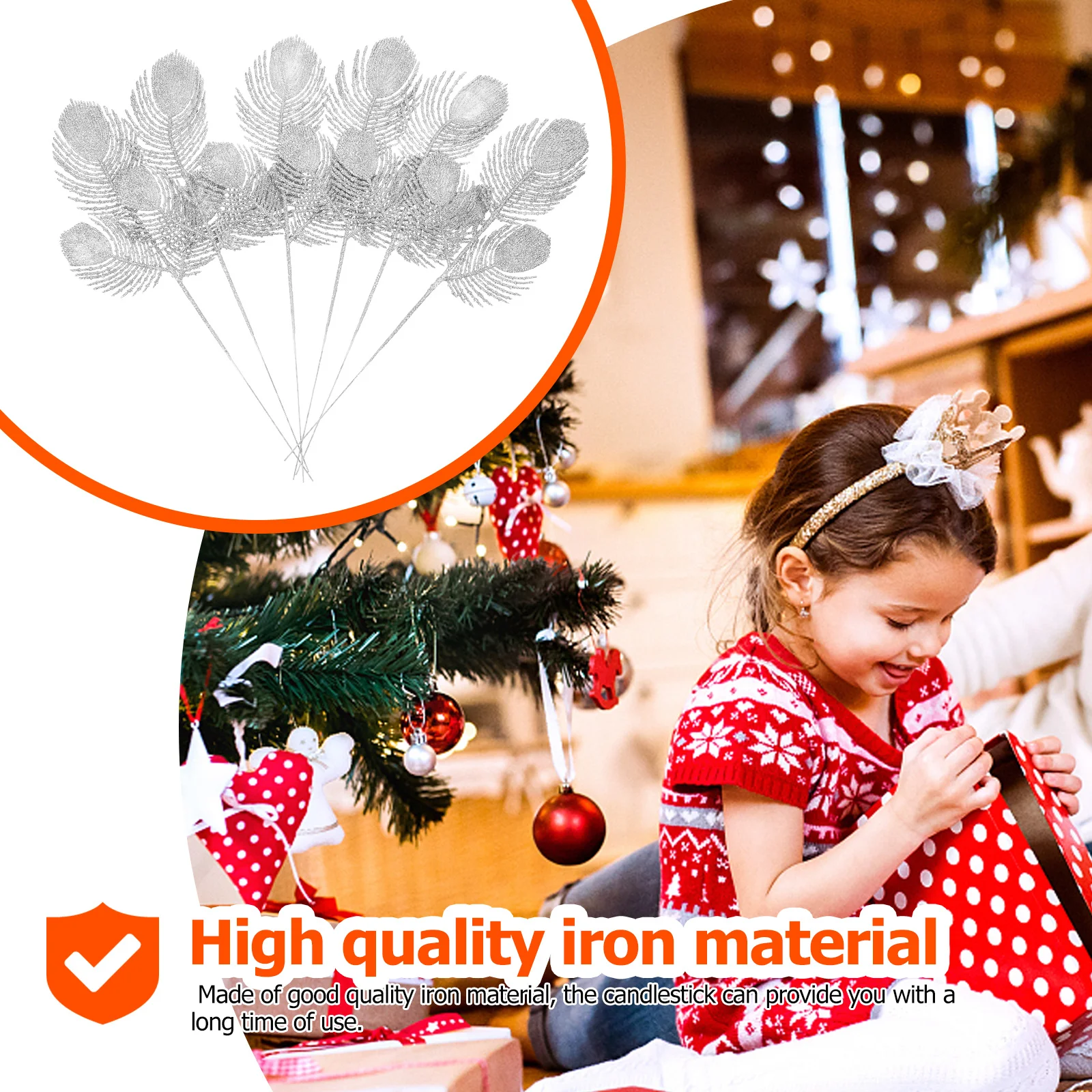 

6pcs Christmas Tree Decorations Xmas Simulation Leaves For Party Home Decor Holiday Scene Layout Simulation Leaf Ornaments