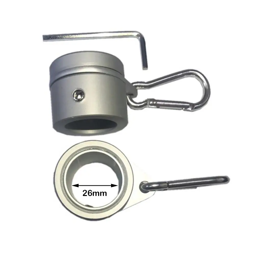 Flag Pole Rings Bracket Kit Retractable Wind Grommet Hooks Adjustable Clips for Outside Flag Display