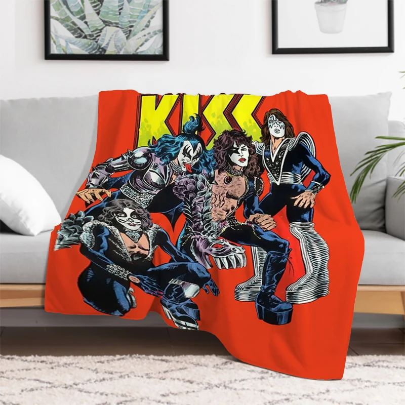 KISS Blanket Fluffy Soft Blankets & Throws Microfiber Bedding Knee Sofa Fleece Nap Decorative Luxury Custom Thick Cushion Warm