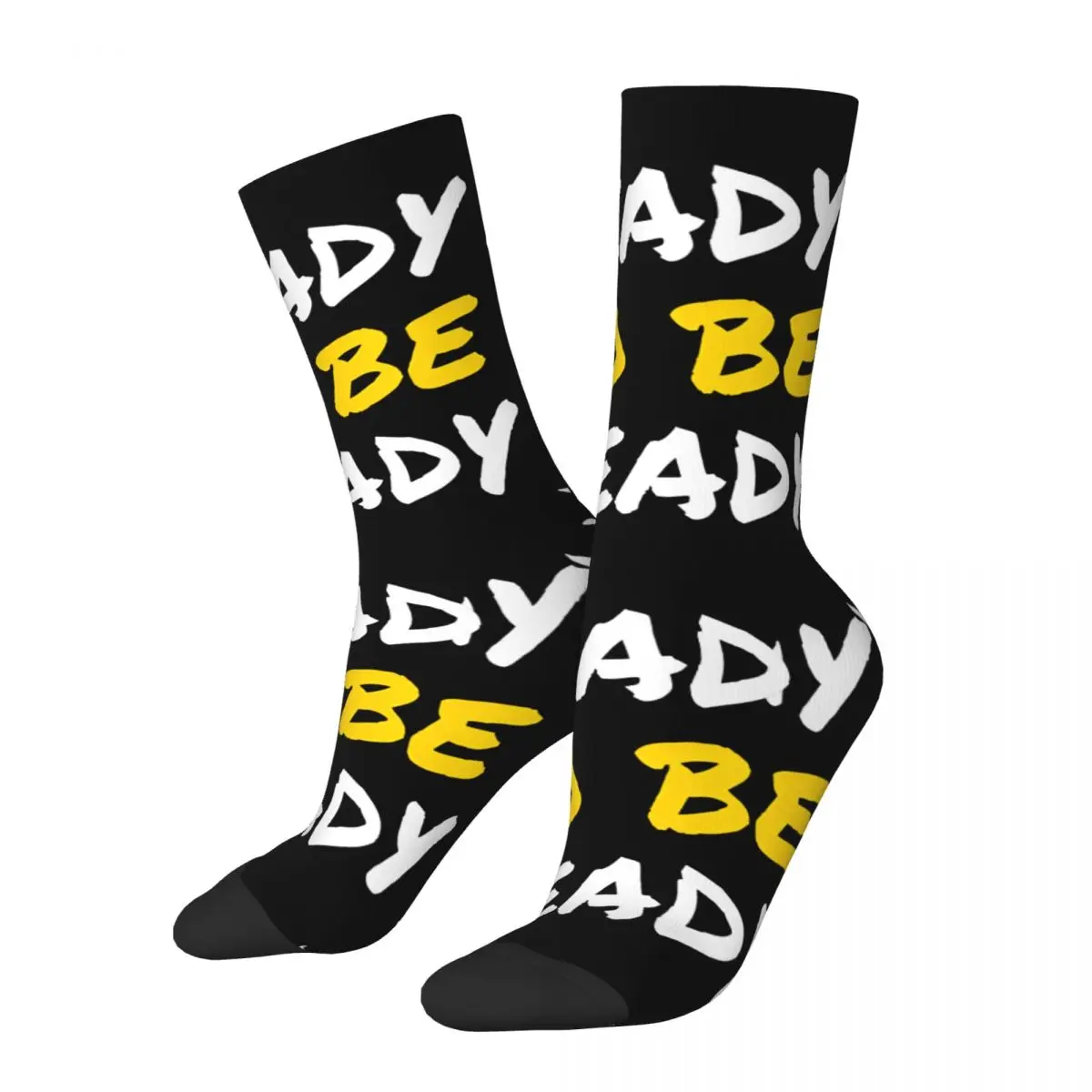 Retro Motivational Men's compression Socks Unisex Ready To Race Harajuku Pattern Printed Novelty Crew Sock