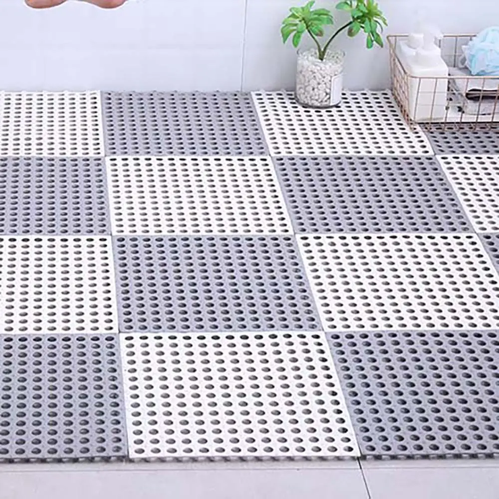 Bathroom Non-slip Mat Splicing Waterproof Floor Mat Home Toilet Shower Room Bathtub Anti Slip Interval Water Mat Shower Pads