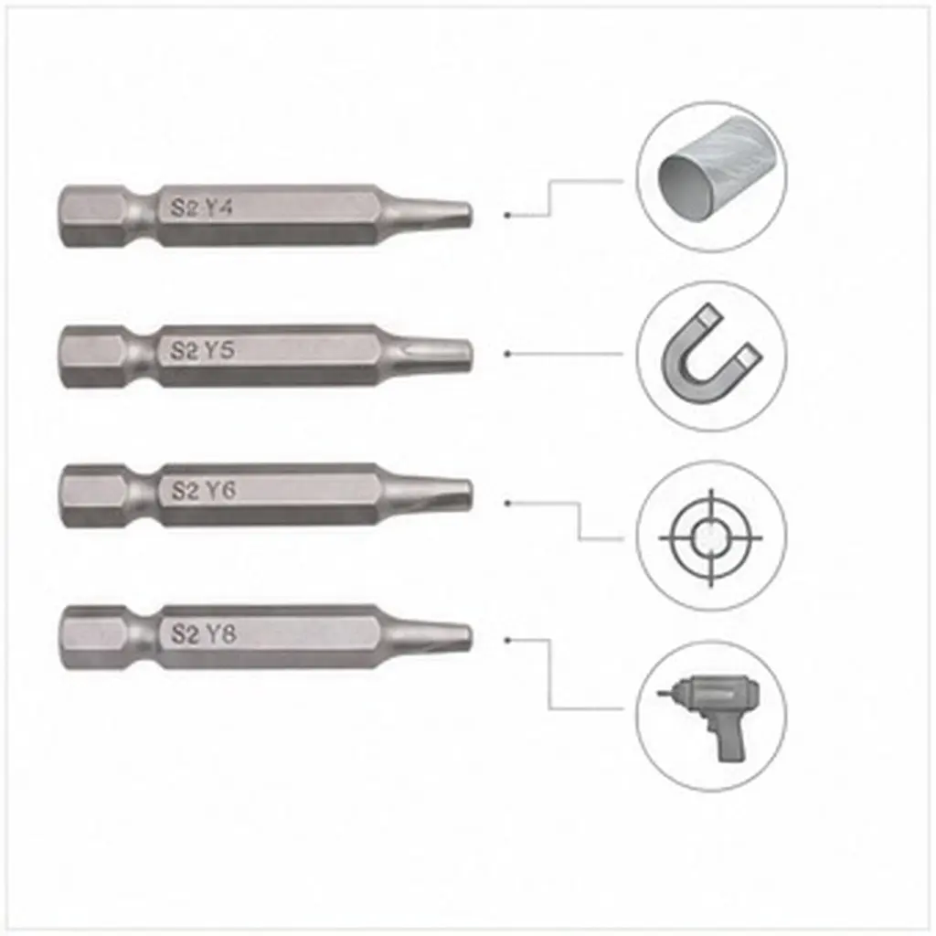4Pcs Triangle Tip Screwdriver Bits High Strength Steel Precision Ground Magnetic Tips for Rechargeable Drills Power Tools