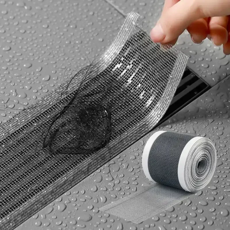 1 Roll 70MM  Strainer Kitchen Sink Sewer Outfall Stopper Bathroom Mesh Stickers Disposable Shower Floor Drain Filter Hair Catche