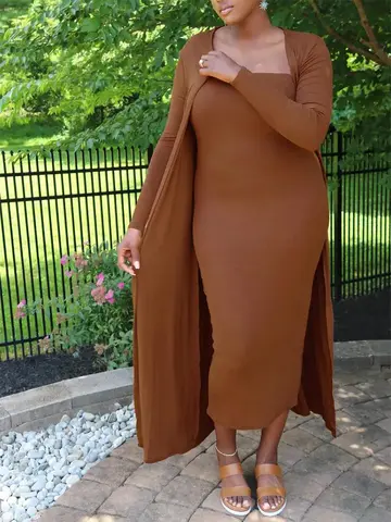 Strapless Dress Two Piece Women's Wrap Jacket Two Piece Dress Pure Colour Commuter Casual Style Best Choice for Spring and Summe