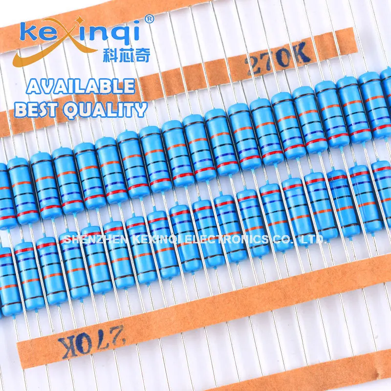 10 buah 2W Resistor Film logam 1% 0.1R ~ 2.2M 0.1 0.15 0.18 0.22 0.24 0.27 0.3 0.33 0.36 0.39 0.43 0.47 0.56 1M Ohm