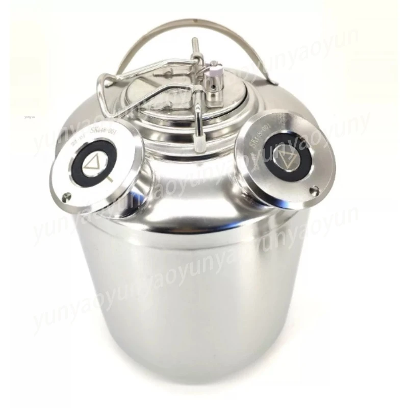 304 Stainless Steel 10L Draft Beer Cleaning Barrel Double Head Pipe Brewing Sanitation Equipment