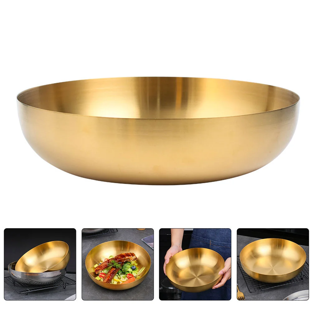 

High Class Korean Ramen Soup Bowls Convenient Copper Child Accessory Multi Function Salad Bowl Reusable Fruit Bowl