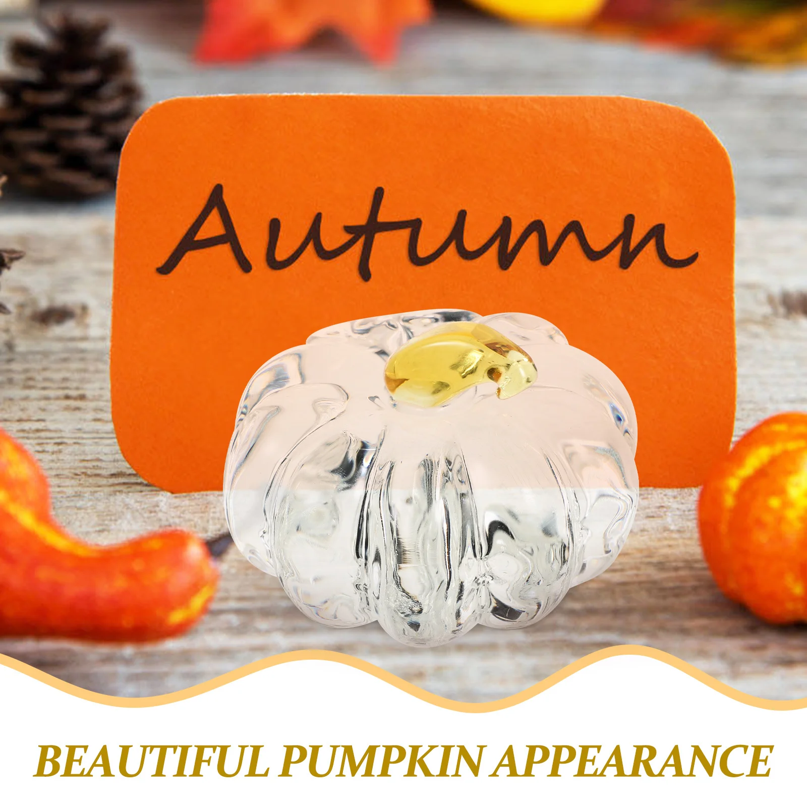 

Crystal Pumpkin Desktop Decor Small Clear Pumpkin Ornament for Living Room Party Decoration Crystal Artwork Home Decor